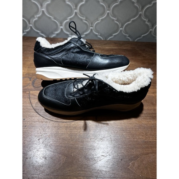Australian Luxe Collective Sneakers Shoes Size 9 Black Pony Skin Shearling Black - Picture 8 of 13